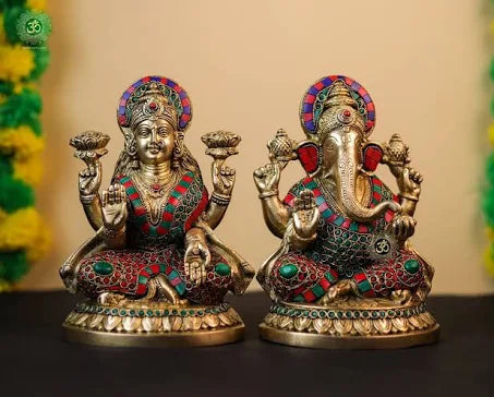 Ganesh ji and lakshmi ji Idolsac