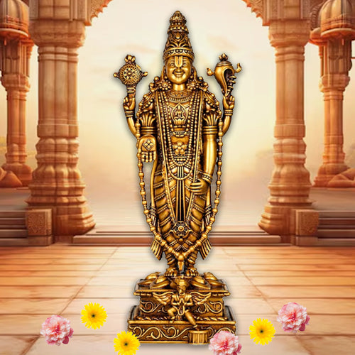 Polyresin Lord Tirupati Bala Ji Idol Statue Home Temple Office, Height 5 Inches