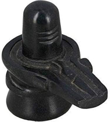 HaridwarDivine Marble Black Stone Shivling || 1 kg Marble Shivling Oval Shap Black Stone Shivlingam for Home Puja, Jalabhishek Shivratri Sawan