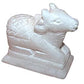 White Marble Stone Shiva Nandi Murti Statue Figurine Idol Sculpture  for Puja Home, Office, Temple, Mandir.