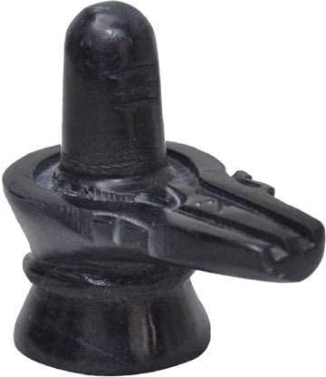 HaridwarDivine  Black Marble Shiva Lingam Shivling (2 kg) 2 Kilogram Very Big Size Decorative Showpiece Decorative Showpiece - 10 inch (Marble, Black) shivling for Pooja, Black shivling