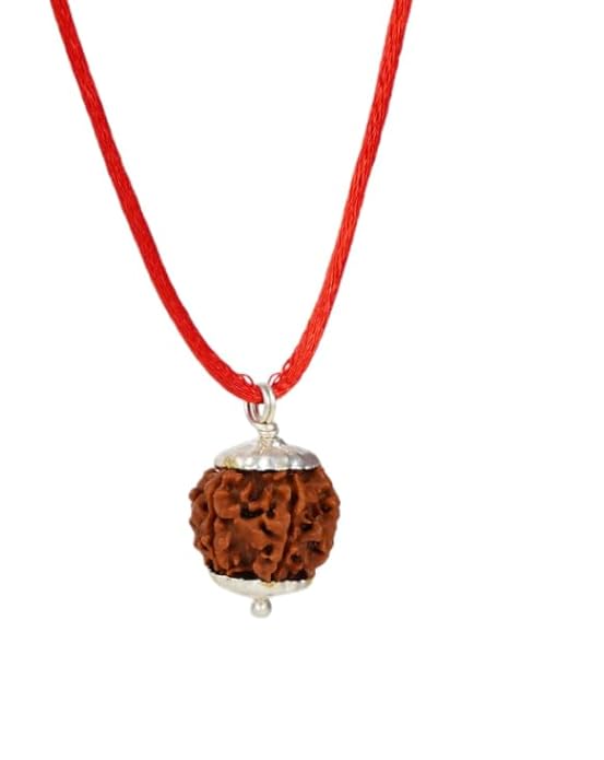 HaridwarDivine 6 Mukhi Rudraksha Pendant Six Faced Nepali Rudraksh Bead Pendant Original & Certified Pendant