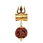 Rudraksha Mala, Golden Om Trishul Damru Pendant, Original Spiritual Shiva Bholenath Religious chain Locket for men and women