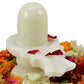 HaridwarDivine White Marble Shivling, Oval Shape, Stone Made, Size  3inch and 100g, Pack of 1 White Marble Shivling in Box