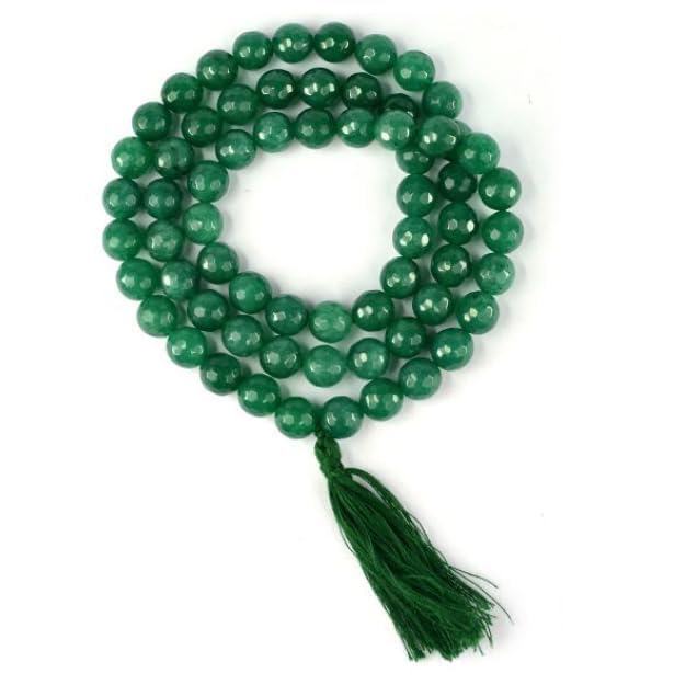 Green Agate Mala Original Healing Gemstone Agate Mala for Yoga Meditation Spiritual Reiki Feng Shui