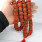 Handcrafted Velvet 5 Mukhi 54 +1 Beads Rudraksha Mala 20 Inch Long for Mantra Jaap, Prayers, Temple