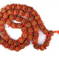 Handcrafted Velvet 5 Mukhi 54 +1 Beads Rudraksha Mala 20 Inch Long for Mantra Jaap, Prayers, Temple