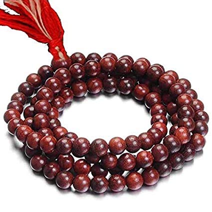 Chandan Jaap mala  for Meditation Pooja Chanting Wearing Jewelry Prayer Beads Red Mala