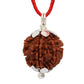 HaridwarDivine 4 Mukhi Nepali Rudraksha Sterling Silver Certified Pendant for Men and Women