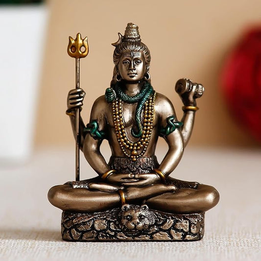 Lord Shiva  Statue Shiv Padmasana  Sitting Hindu god of Meditation, Yoga, Time, Arts & Dance.