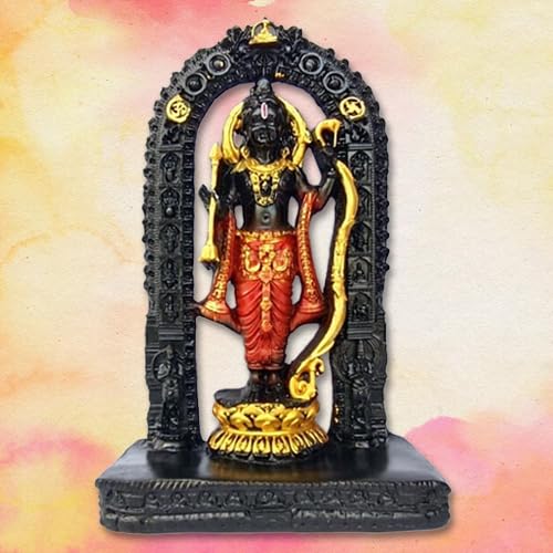 Ram Lalla Idol Murti Ayodhya for Car Dashboard Home Decor, Home Temple Mandir Pooja, Gift,(8 Inch Height ,Multicolour )