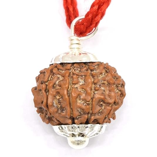 HaridwarDivine 9 Mukhi Rudraksha Pendant, Lab Certified - Nine Mukhi Original Rudraksha Pendant for Men & Women, Original,Charged with Energy, Color Brown