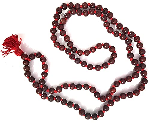 Chandan Jaap mala  for Meditation Pooja Chanting Wearing Jewelry Prayer Beads Red Mala