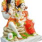 Multicolor Shiv Parivar Family Idol Parvati Shiv Ganesh for Diwali, Temple, Mandir (Marble ),