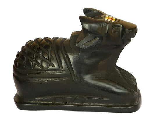 Black Tilak Nandi Maharaj Ji Idol  for Temple, Home Puja,  (Black, Medium)