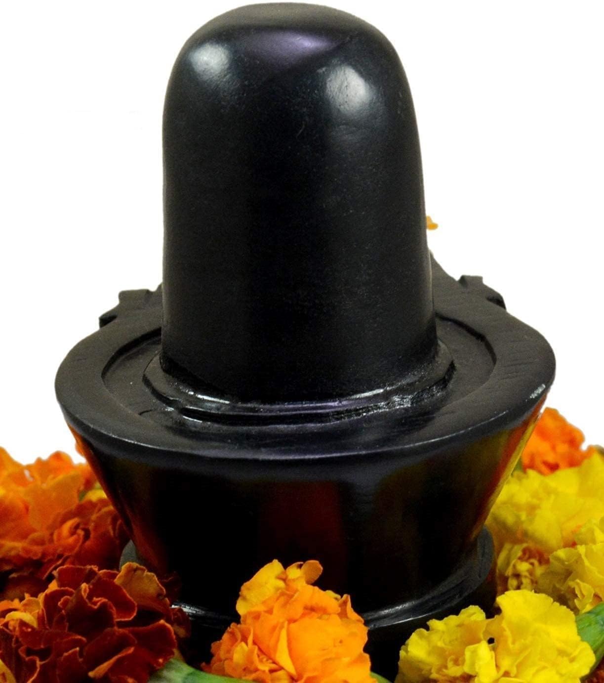 HaridwarDivine Tilak Marble Shivling Stone Shivlinga | Black Shivling Idol Shiva Lingam for Home Puja,