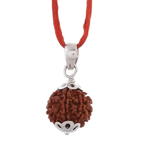 HaridwarDivine 6 Mukhi Rudraksha Pendant Six Faced Nepali Rudraksh Bead Pendant Original & Certified Pendant