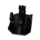 Black Marble Shivling with Shiv Parivar and Nandi Statue (Black)