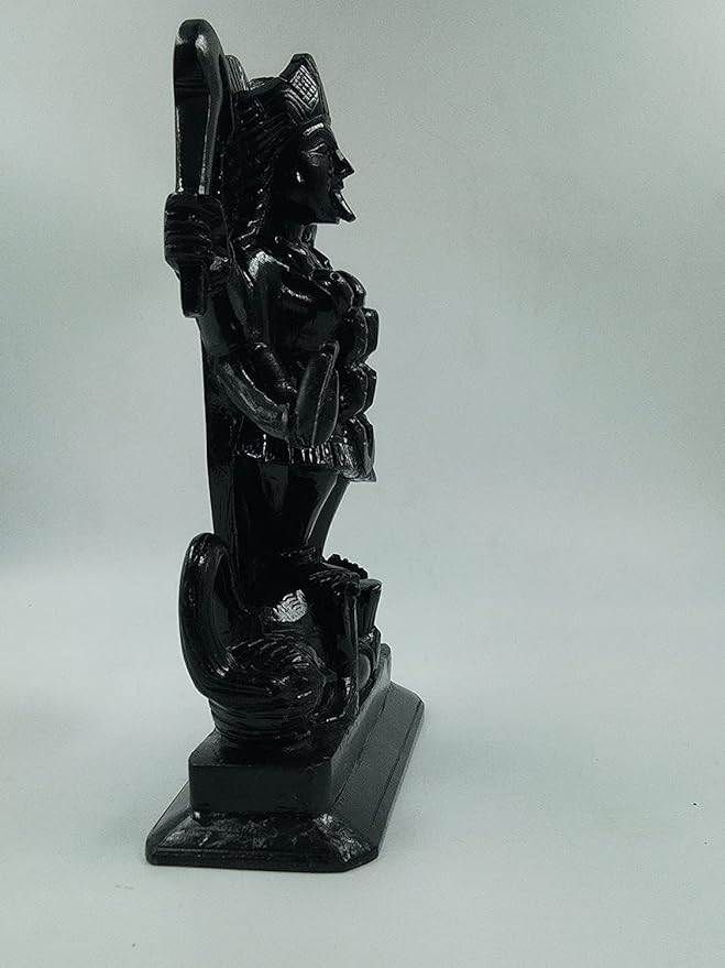 Marble Kali MATA Murti Statue for Home Temple  Use ,Office Temple, Gifted Use Idol Decorative Showpiece 4.5 Inch, Black