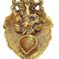 Handcrafted Metal Ganesh Idol on Leaf | Lord Ganesha with Diya for Diwali Pooja, Temple